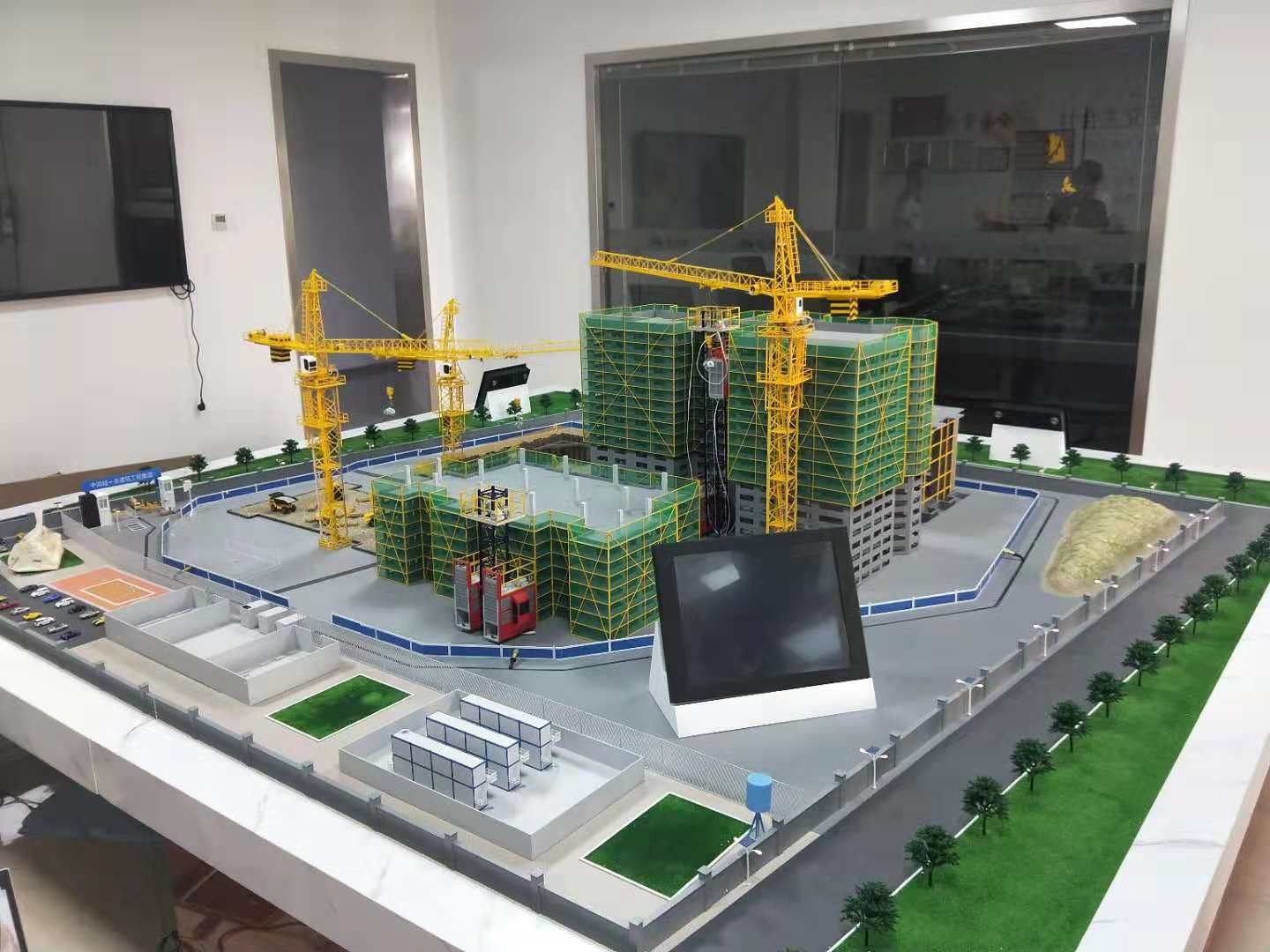 云梦县建筑施工场景模型